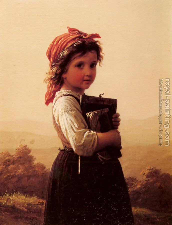 Johann Georg Meyer Von Bremen : A Little Schoolgirl